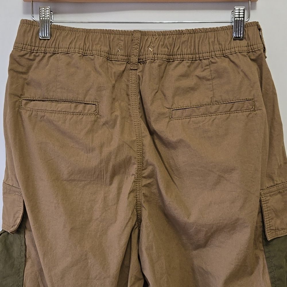 Anthropologie Tan Cargo Parachute Pants Size 28 Bungie Ankle - Picture 13 of 16